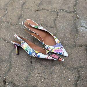 Vetements Graffiti Slingback Heels